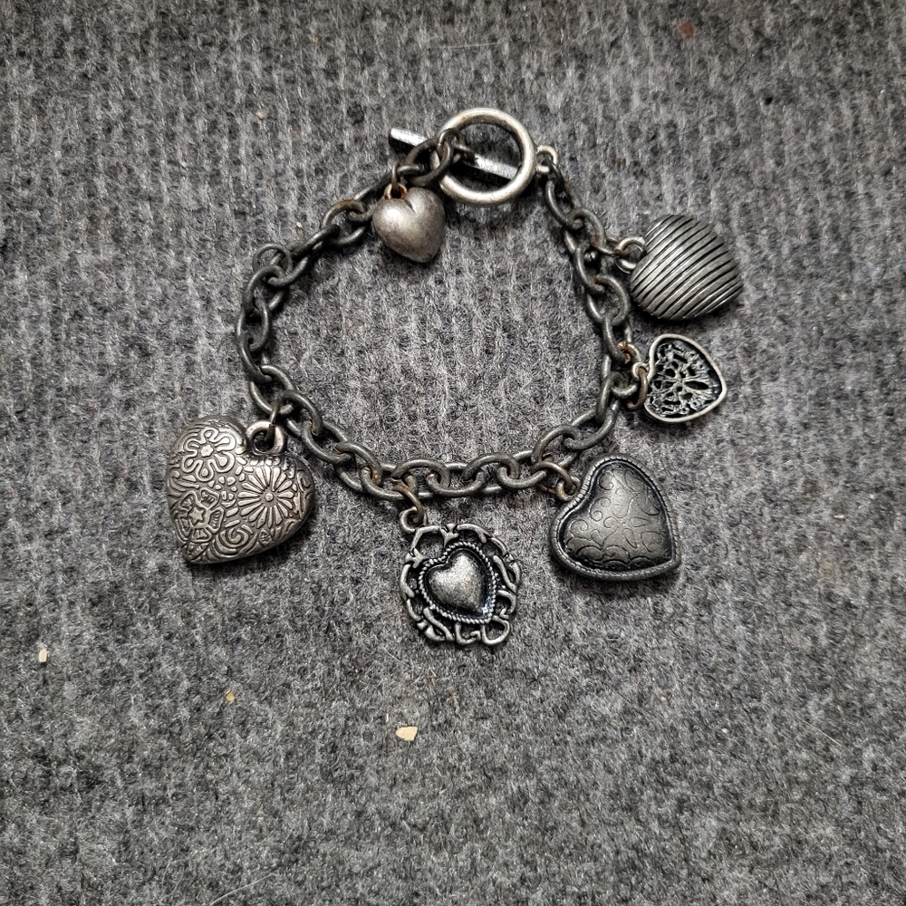 Vintage ae Silver Tone Toggle Bracelet